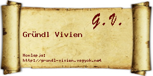 Gründl Vivien névjegykártya